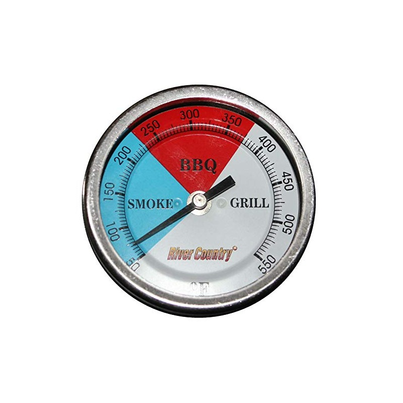 River Country 4" dial Adjustable BBQ, Grill, Smoker Thermometer Temperature