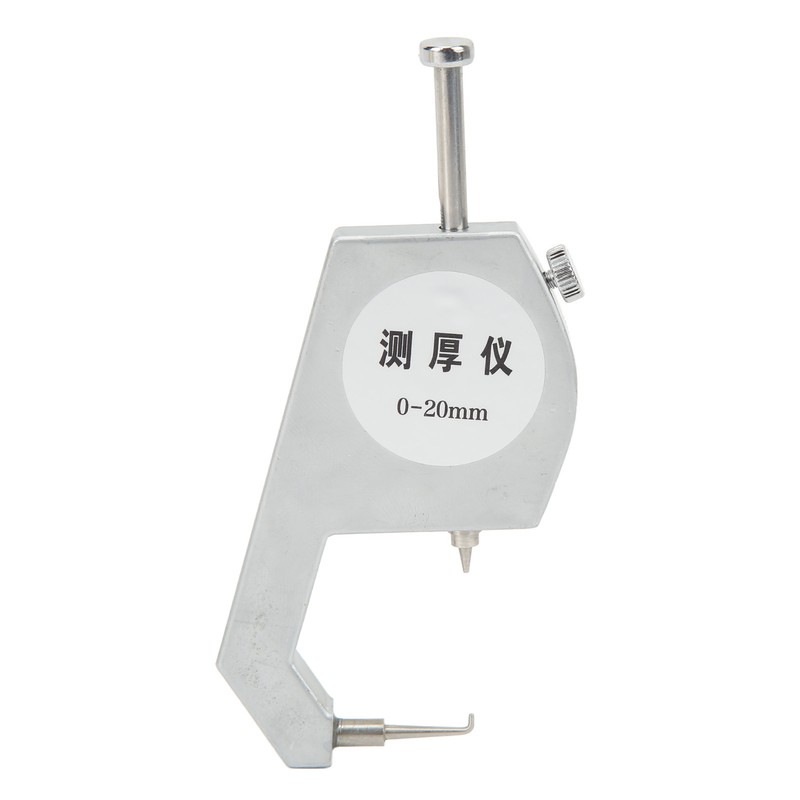 0 to 20mm Curved Tip Thickness Meter 0.1mm Resolution Precise