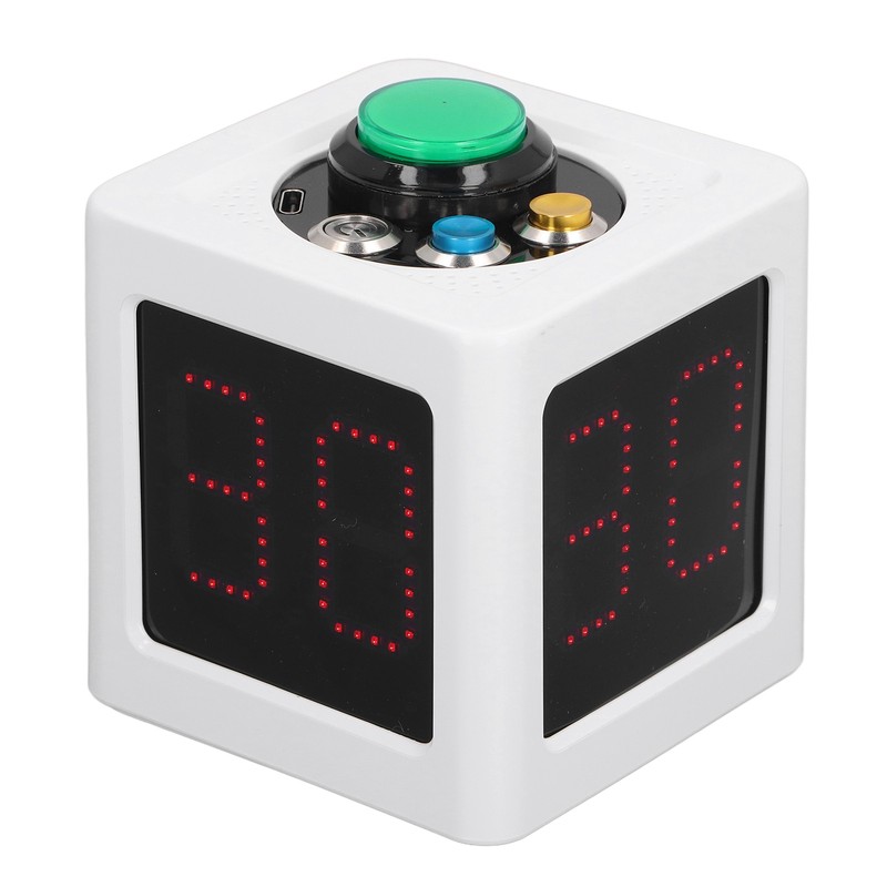 Poker Shot Clock Seconds Countdown Rechargeable 1.4in 4 Sides Cube
