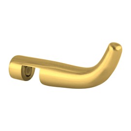 BRIXWELL Designer Series Sleeve Over Robe Hook, Satin Brass Finish, Durable Brass for 5/16" to 1/2" Glass Modern Bathroom Accessory