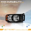 WEELMOTO Headlight for 02-05 Dodge Ram 1500 Pickup Headlamp for