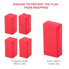 4 Pairs Flag Weights Against Wind, Heavy Duty Flag Weights for the Bottom of the Flag, Anti-Wind Flag Magnets for Stopping Outdoor Tangling of the American Flag