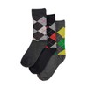 Sockstack® 12 Pairs Of Men's Argyle Diamond Designer Socks, Cotton