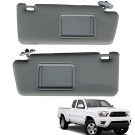 munirater Gray Sun Visor Sun Shade Pair Left Right Driver Passenger Set Replacement for 2005-2015 Toyota Tacoma 74320-35C10-B0
