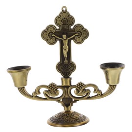 Zinc Alloy Candles Holder Church Candle Holder Candlestick Holder Decorative Candle Holder Alloy Candle Holder for Table Desktop Candle Holder Retro Candle Holder Candle Base
