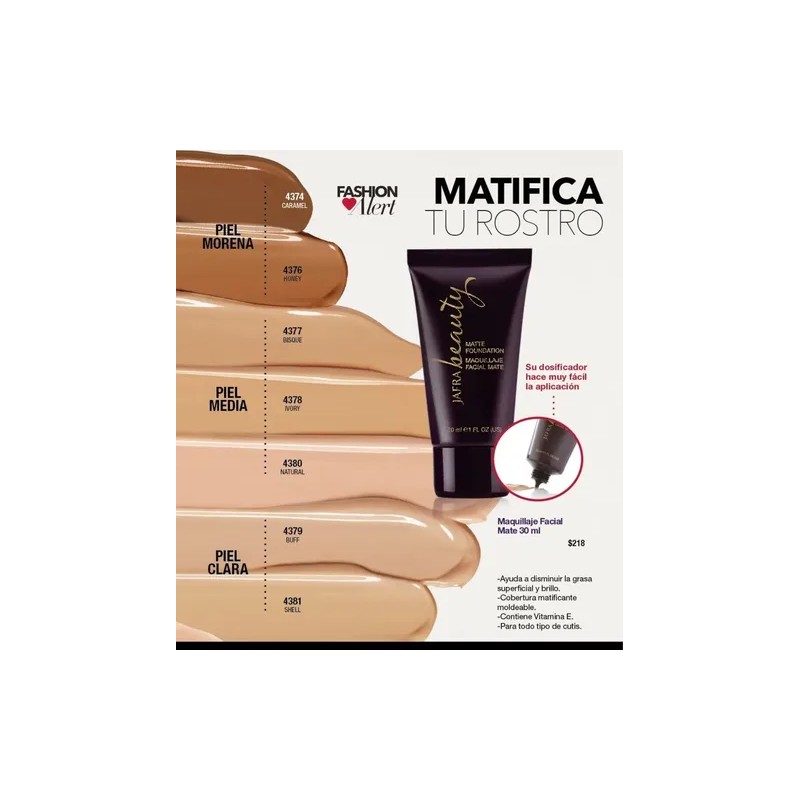 Maquillaje Facial Mate Jafra Tono Shell + Envio Inmediato