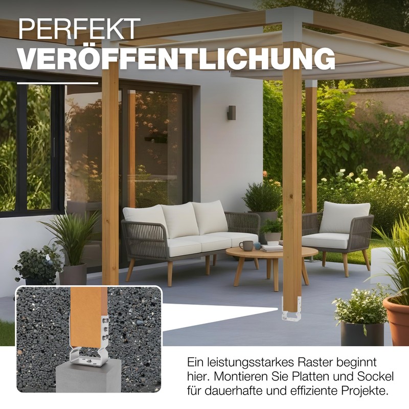 GeZu Impex U-Post Support for Doweling with Beading 101 mm