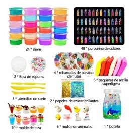 Kit De Fabricación De Slime De 108 Pz Para Niñas Y Niños