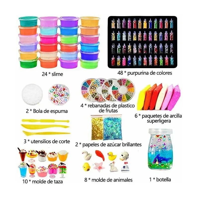 Kit De Fabricación De Slime De 108 Pz Para Niñas