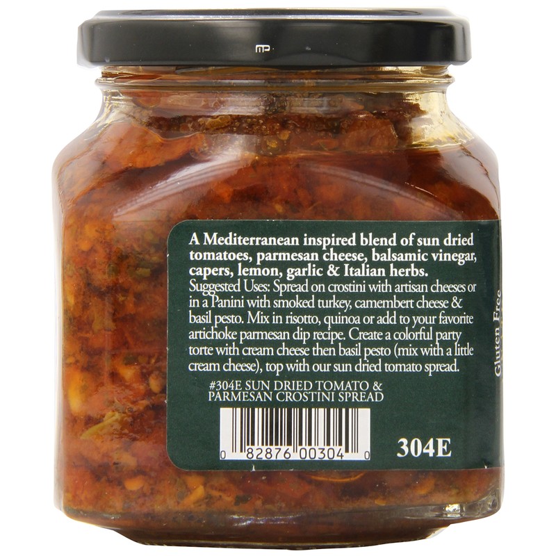 Elki's Gourmet Sundried Tomato and Parmesan Crostini Spread, 9.9 Ounce
