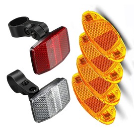 Guidre Rear Reflector Bicycle with Accessories Bicycle Spokes Cat Eyes – [Set of 6] Shatterproof I Reflectors Bicycle, Bicycle Reflectors, Cat Eye Reflectors Bicycle, Spoke Reflectors