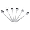6 Piezas De Cucharas De Mango Largo, Cucharas De Acero