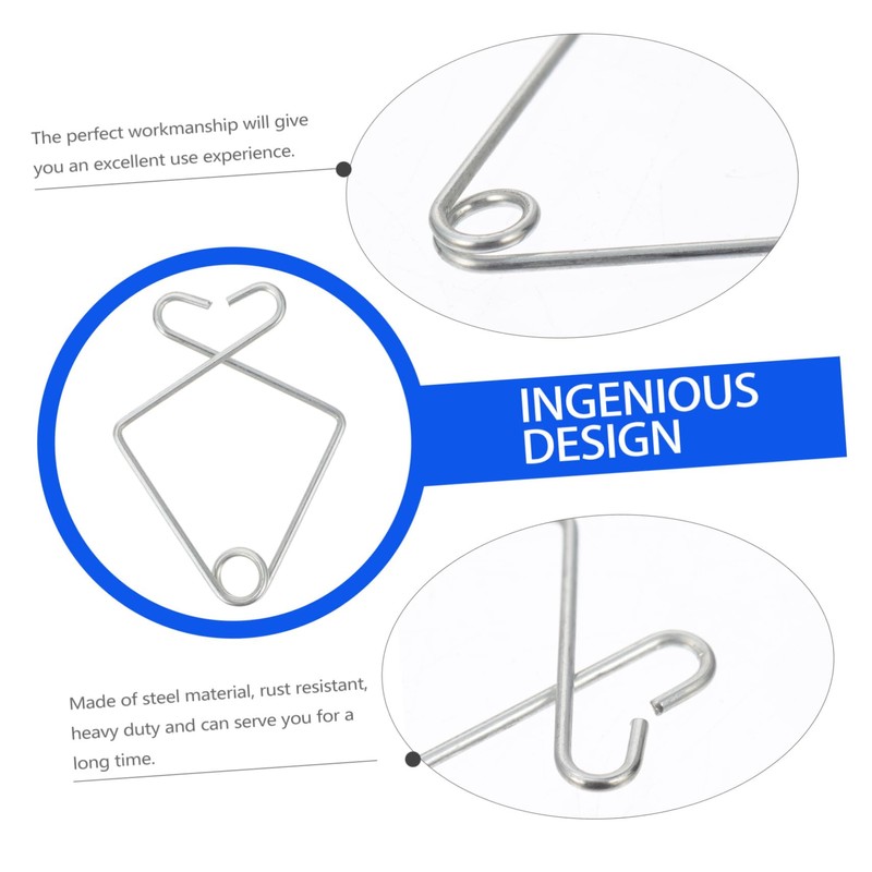 VILLFUL 50pcs Ceiling Hook Ceiling Hanging Hooks Drop Ceiling Clips