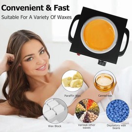 제모 키트가 있는 왁스 머신: 하드 포트, 바디 멜트 워머, 어플리케이터 스틱 50개 [A4-86 Piece Set] Wax Machine with Hair Removal Kit: Hard Port, Body Melt Warmer, 50 Applicator Sticks [A4-86 Piece Set]