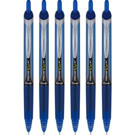 Pilot Precise V10 RT Retractable Liquid Ink Rollerball Pens, Bold Point, 1.0mm, Blue Ink, 6 Count