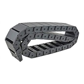 4 Set R38 18mm x 37mm CNC Machine Tool Cable Wire Carrier Drag Chain 1m(39.4 inch) Length Black Plastic Drag Chain Semi Closed Type