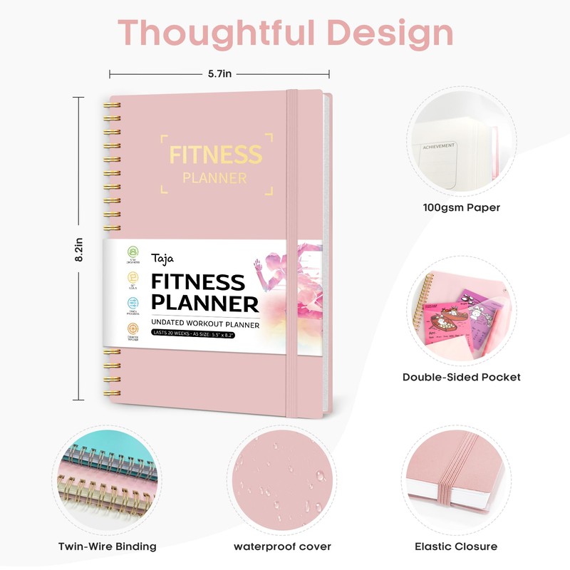 Fitness Workout Journal for Women & Men, A5(5.5" x 8.2")