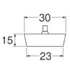 SANEI H29F-30 Rubber Plug for Bath, No Chain, Outer Diameter
