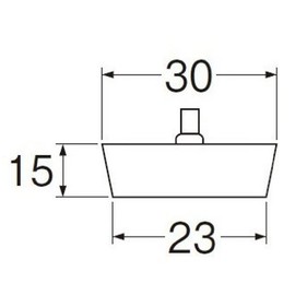 SANEI H29F-30 Rubber Plug for Bath, No Chain, Outer Diameter 1.2 inches (30 mm), Height 0.9 inches (23 mm)