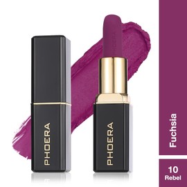 Phoera Non Transfer Lipstick Waterproof, smudge-proof and mask-proof feeling weightless Pigmented Formula Long-Lasting Lipstick That Are Mask, Sweat, And Pizza-Proof. (10 Rebel)