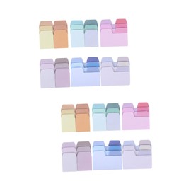 Ciieeo 2sets Pastel Aesthetic Stationery Memo Stickers for School Book Notes Smooth Surface Easy Writing 6pcs*2