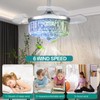 LumZeylith 30" Retractable Crystal Ceiling Fan with Light, RGB Modern