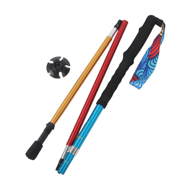 Walking Stick Telescopic Adjustable Length Anti Shock Foldable Portable Lightweight