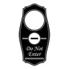 Signs ByLITA Do Not Enter Door Hanger - Black, 4"