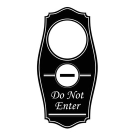 Signs ByLITA Do Not Enter Door Hanger - Black, 4" x 8" (5 Pack)