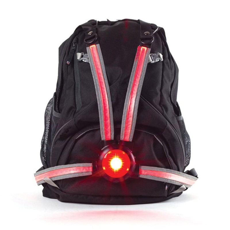 Oxford CommuterX4 Fibre Optic Rear Light - Black/Red, One Size