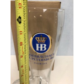 Hofbrauhaus HB Glass Beer Boot 2 Liter St.Petersburg Florida Octoberfest NEW