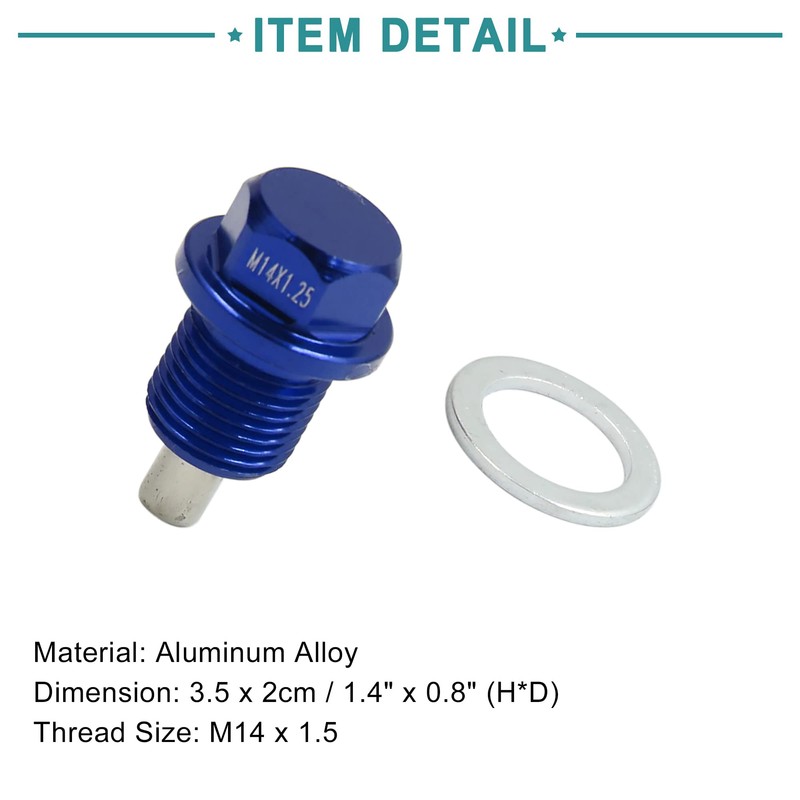 ACROPIX M14 x 1.25 Universal Automotive Magnetic Oil Fan Drain