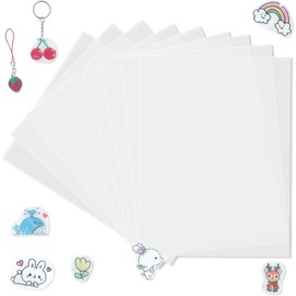 CALLYSONIC Shrink Film, Shrink Film Set, Shrink Film Set, Key Chain, Shrink Film Christmas, Shrink Plastic, Shrink Film Printable, A4, DIY (5 Pieces 0.3 mm)