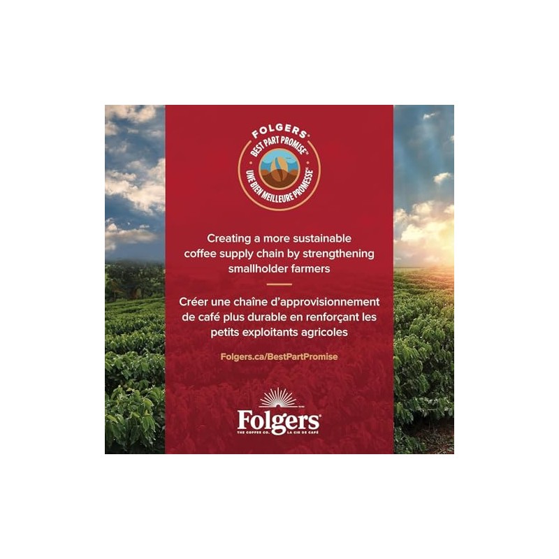 Folgers Tostado Clásico Tueste Medio Oscuro, Café Molido, Bote De