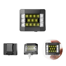 Fymblin Running Lights for Runners, Clip on Flashlight, Rechargeable LED Safety Light for Walking at Night, Portable EDC Flashlight, Small Work Light Warning Flashing Camping Hiking Gear (Black)