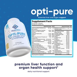 NuEthix Formulations Opti-Pure, Daily Nutritional Support for Detoxification Supplement, Supports Liver Function and Elimination of Toxins, 30 Serving Bottle