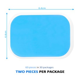 Fousenuk Pack of 60 Gel Pads, EMS Pads for Trainers, Abdominal Trainer, Electric Muscle Stimulation, Muscle Stimulator Replacement Parts, Hydrogel, Abdominal Trainer Muscle Training Device, Gel Pads,