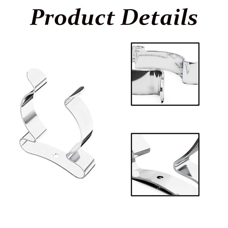 Wall Mounted Tool Hanger Clamps, 16PCS Terry Clips Stainless Steel