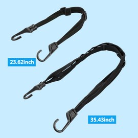 GLE2016 Motorcycle Cargo Straps - Adjustable Elastic Cords with Hooks for Bike/Ebike/Camping/Travel Luggage Securing & Outdoor Gear Transport 60cm+90cm