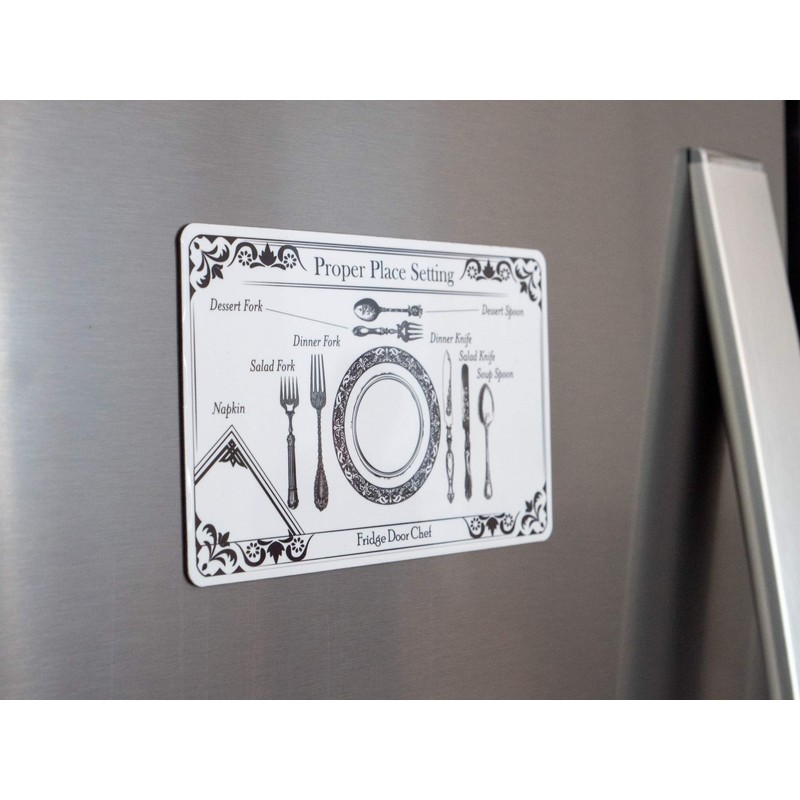 Internal Cooking Temperature Magnet - Plus Free Proper Place Setting