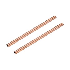 uxcell Copper Round Tube 0.4 inch (11 mm) Outer Diameter 0.02 inch (0.5 mm) Wall Thickness 7.9 inches (200 mm) Length DIY Project Straight Tube Tube Pack of 2