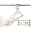 DODIN HOME 10 Silver Wire Notched Hangers Space Saving Metal