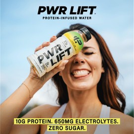 PWR LIFT Whey Protein Water Sports Drink by PWR LIFT | Orange Mango | Keto, Vitamin B, Electrolytes, Zero Sugar, 10g of Protein | Post-Workout Energy Beverage | 16.9oz (Pack of 12)
