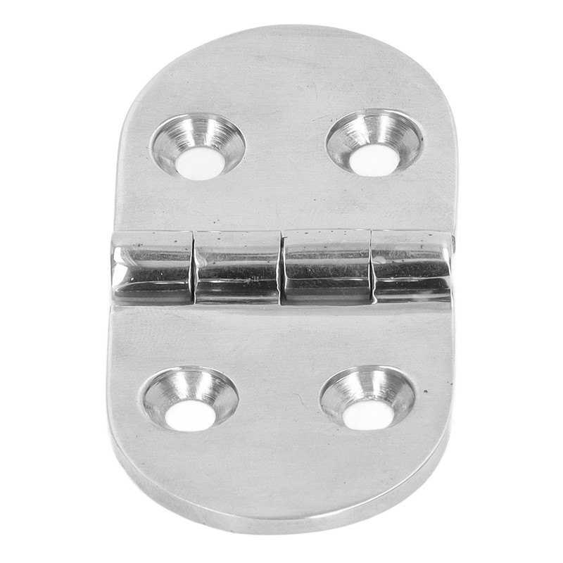 4PCS Door Hinge Silver 4 Holes 316 Stainless Steel Oval