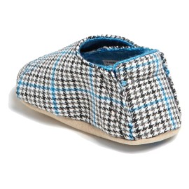 Stride Rite Infant Boy's Crib Shoes Houndstooth Black Blue Size 3-6 Months New