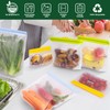 SPLF 6 Pack Stand-Up Reusable Gallon Freezer Bags Dishwasher Safe,