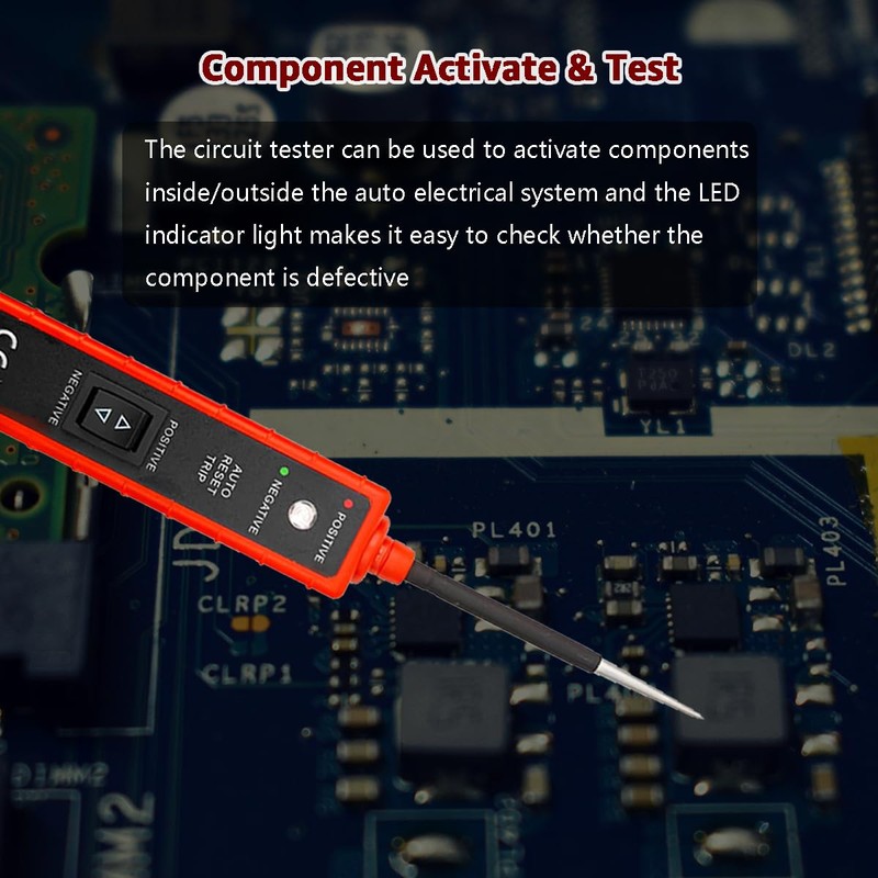 ITEQ Power Circuit Probe Tester, 6V-24V DC Test Light, Automotive