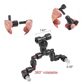 CozyCabin 4Pcs Double Reptile Mister Nozzles, 1/4'' Reptile Misting Spray Nozzle 360 Degree Adjustable Detachable Nozzle - Fine Mist Fogger for Terrarium, Aquarium Rainforest