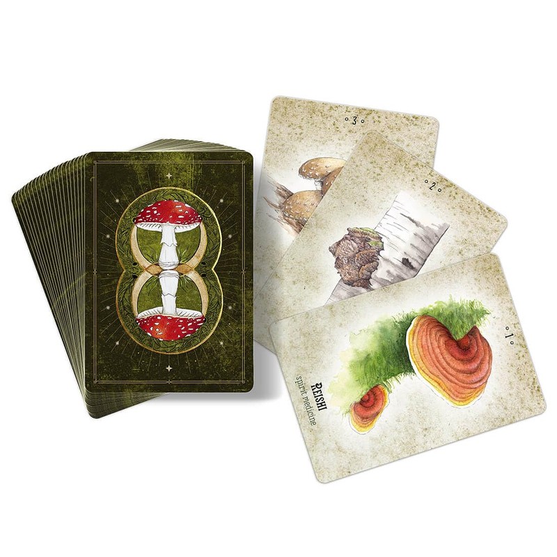 Oracle Card, Japanese Divination, Mushroom, Spirit, Oracle Card, Japanese Instruction