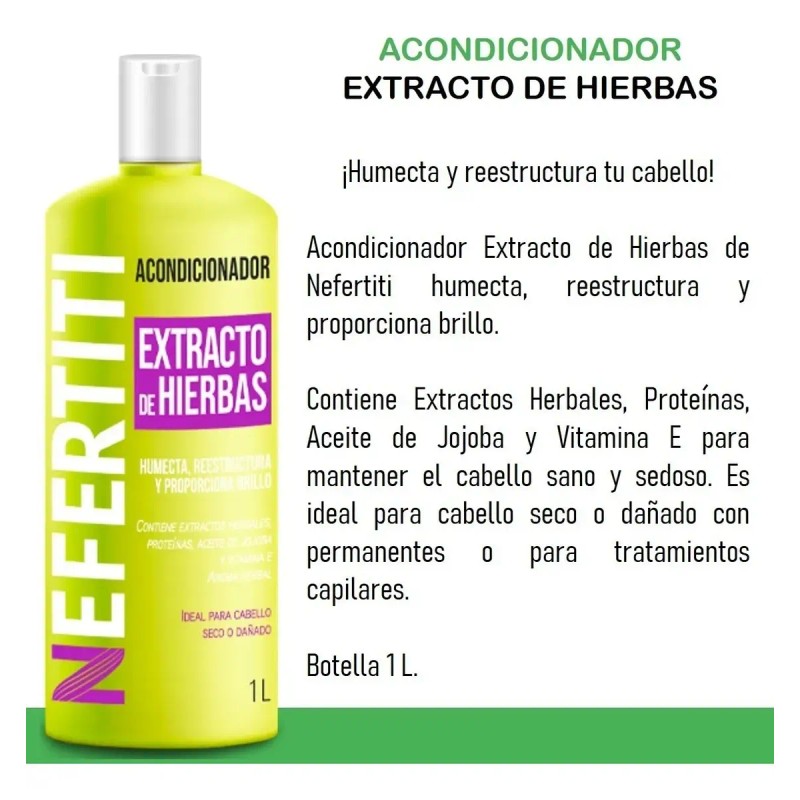 Acondicionador Cabello Extractos Herbales Nefertiti
